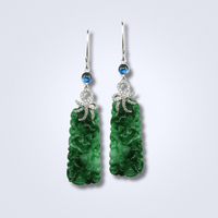 Jade Sapphire Diamond Earrings - Benny's Gems Creations