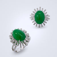 Jadeite Diamond Ring - Benny's Gems Creations