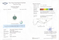 Jadeite Diamond White Gold Pendant - Benny's Gems Creations