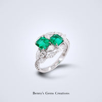 Jardín de Muzo Colombian Emerald Ring - Benny's Gems Creations