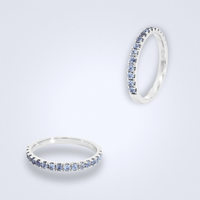 Light Blue Sapphire Stack Ring - Benny's Gems Creations