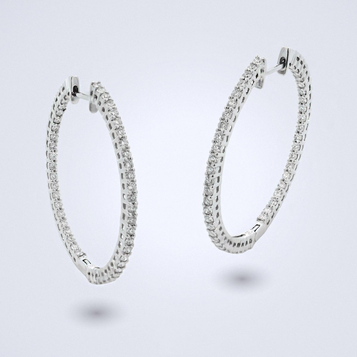 Loop Diamond Hoop Earrings - Benny's Gems Creations