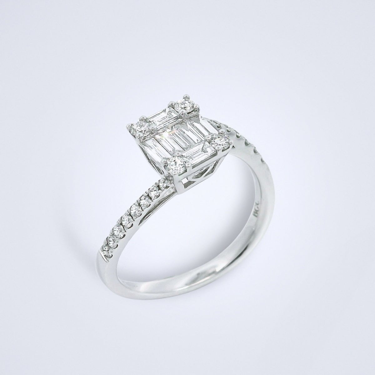 Lovely Cluster Twist Diamond Ring - Benny's Gems Creations
