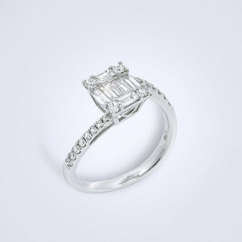 Lovely Cluster Twist Diamond Ring - Benny's Gems Creations