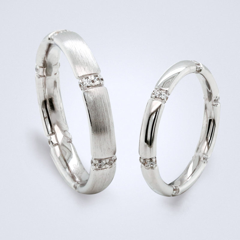 Lover's Embrace Wedding Band - Futago Bridal - Benny's Gems Creations