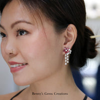 Luxurious Ruby Diamond Earrings - Benny's Gems Creations