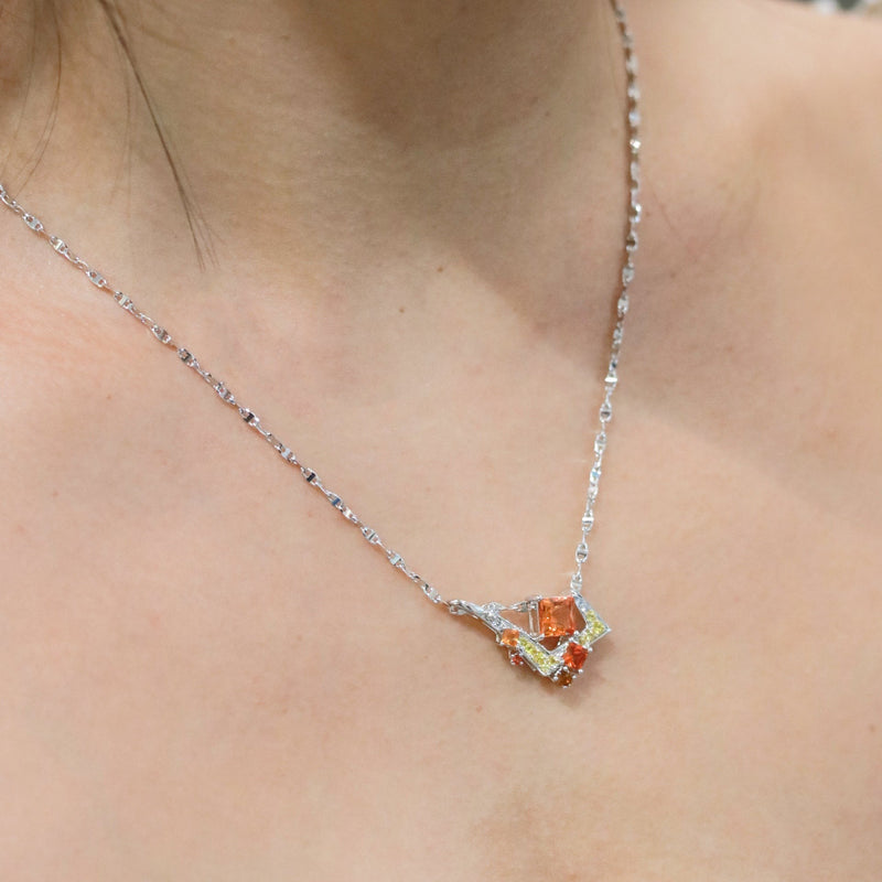 mandarin garnet pendant