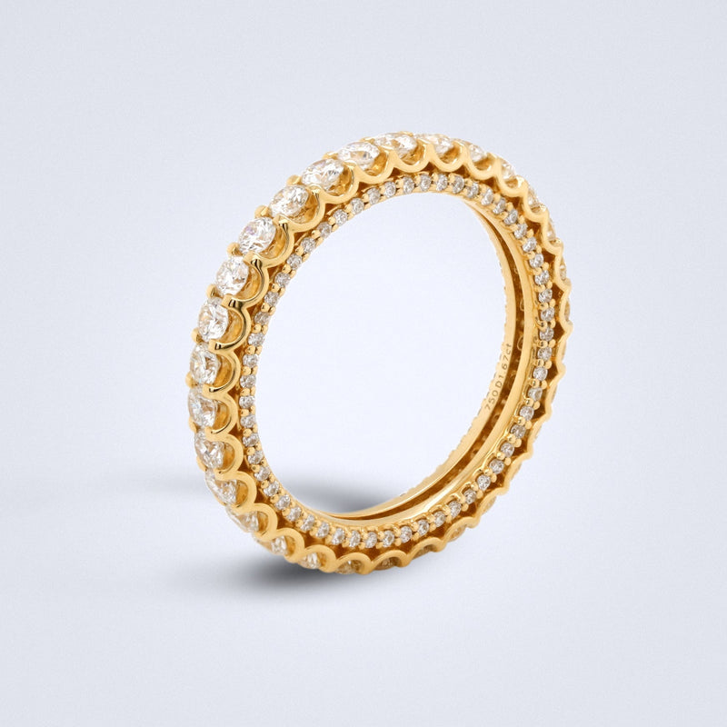 Mesmerising Yellow Gold Diamond Ring - Benny's Gems Creations