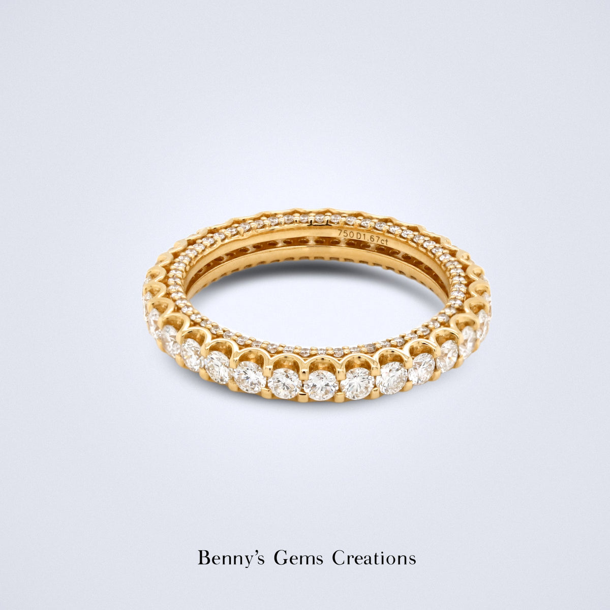 Mesmerising Yellow Gold Diamond Ring - Benny's Gems Creations
