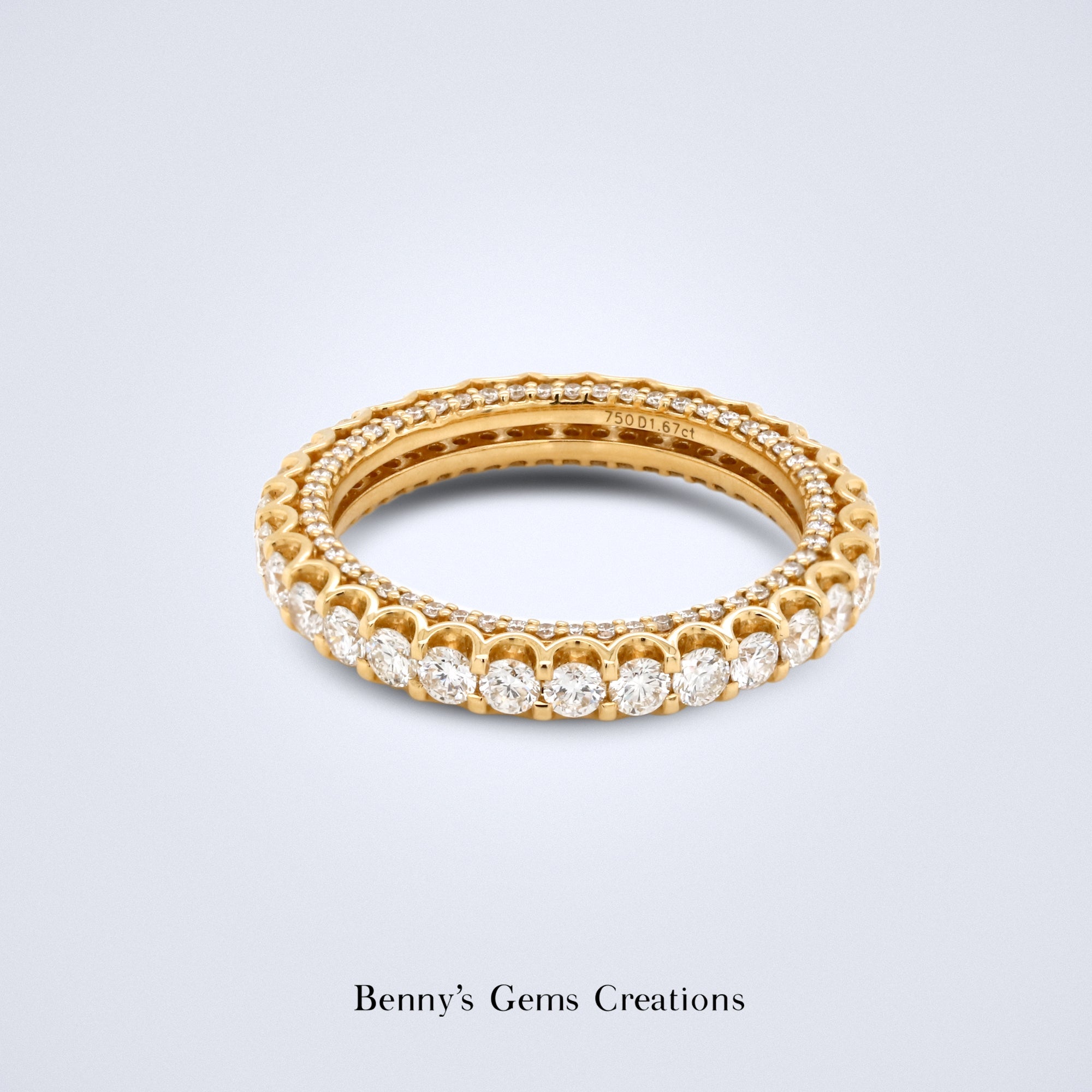 Mesmerising Yellow Gold Diamond Ring - Benny's Gems Creations
