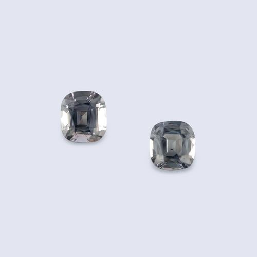 1.67,1.59cts grey spinel pair