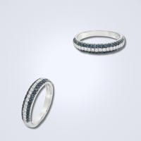 Micropave Corundum Diamond Ring - Benny's Gems Creations