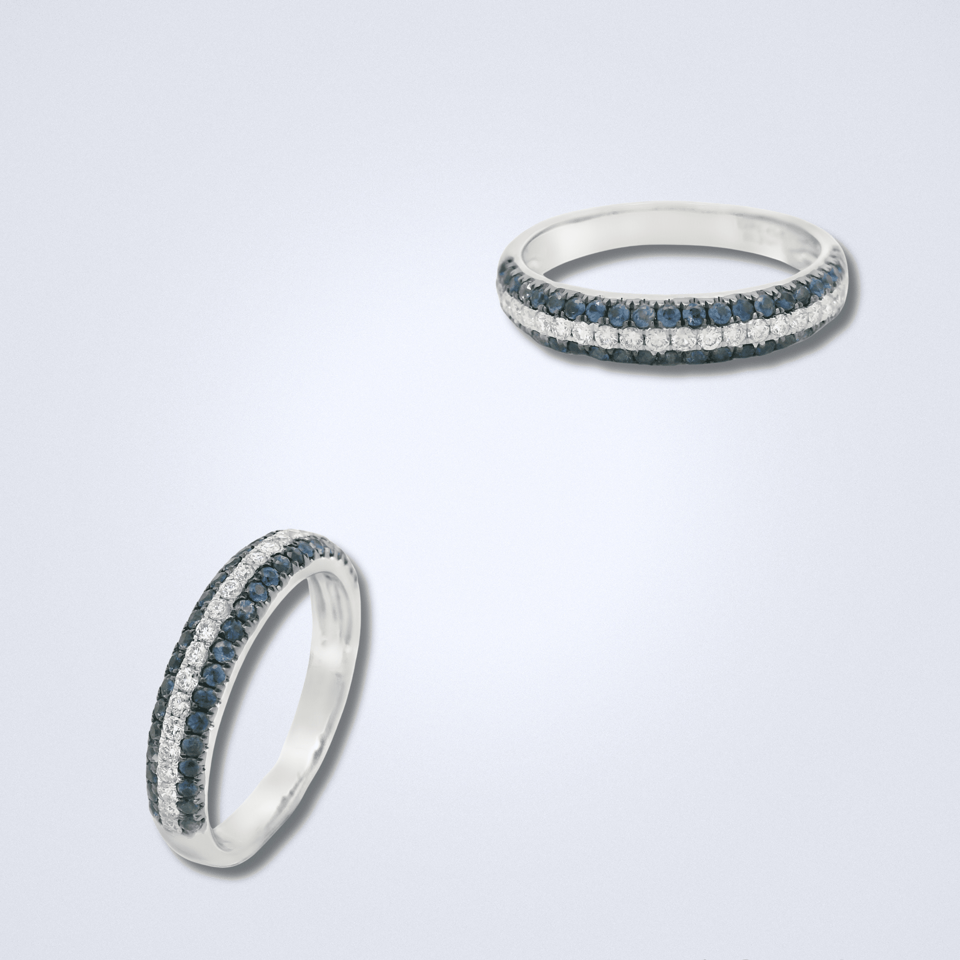 Micropave Corundum Diamond Ring - Benny's Gems Creations
