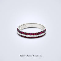 Micropave Corundum Diamond Ring - Benny's Gems Creations