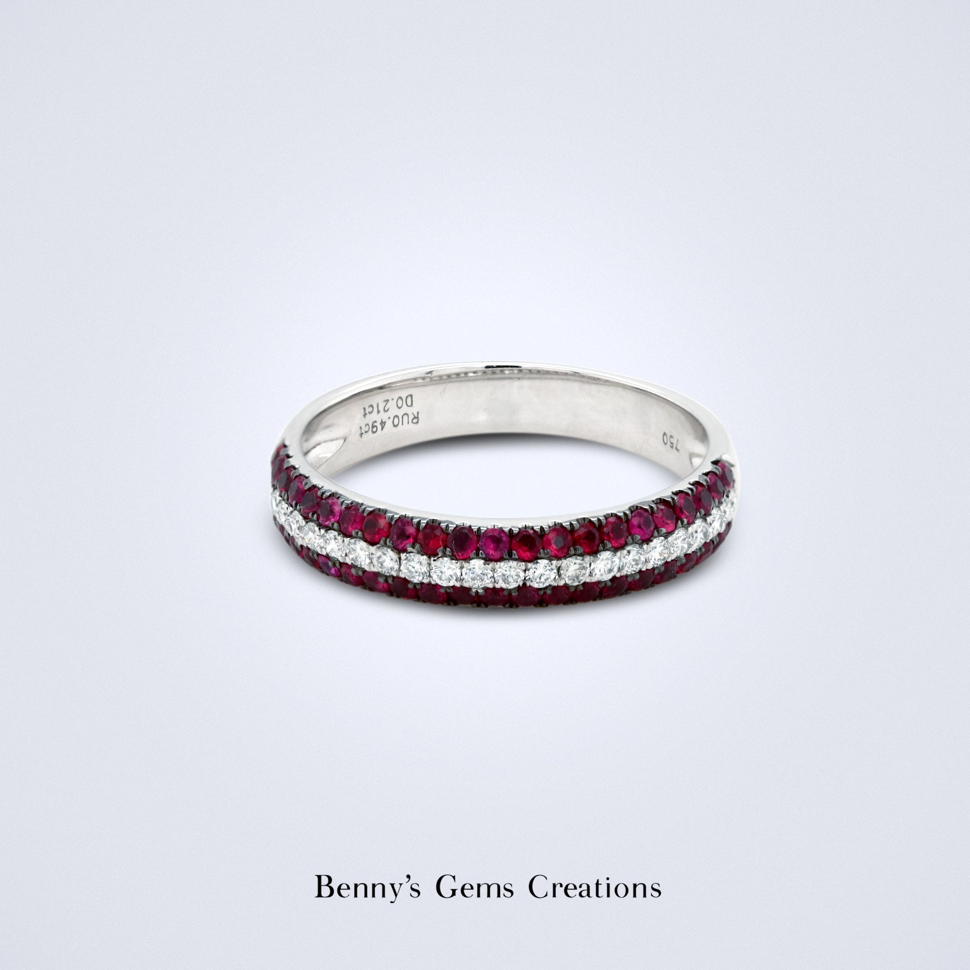 Micropave Corundum Diamond Ring - Benny's Gems Creations