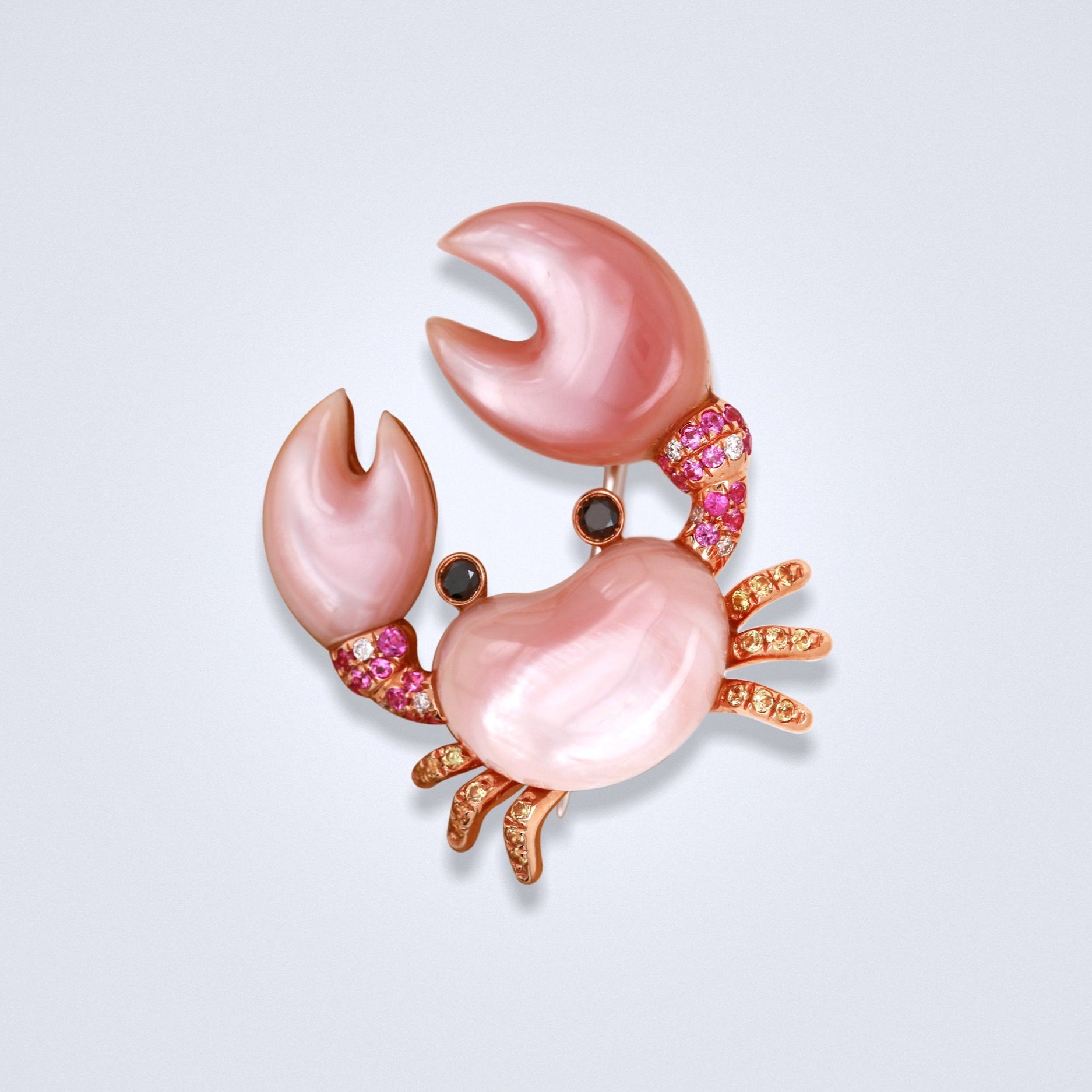 Delightful Miss Shelly Crab Brooch