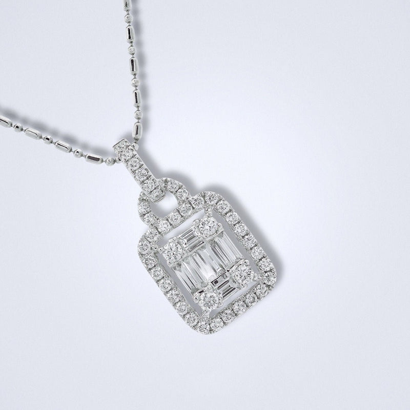 Modern Illusion Diamond Pendant - Benny's Gems Creations