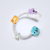 Multistone Diamond Ear Cuff - Benny's Gems Creations