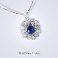 Multiwear Cornflower Sapphire Diamond Ring - Benny's Gems Creations