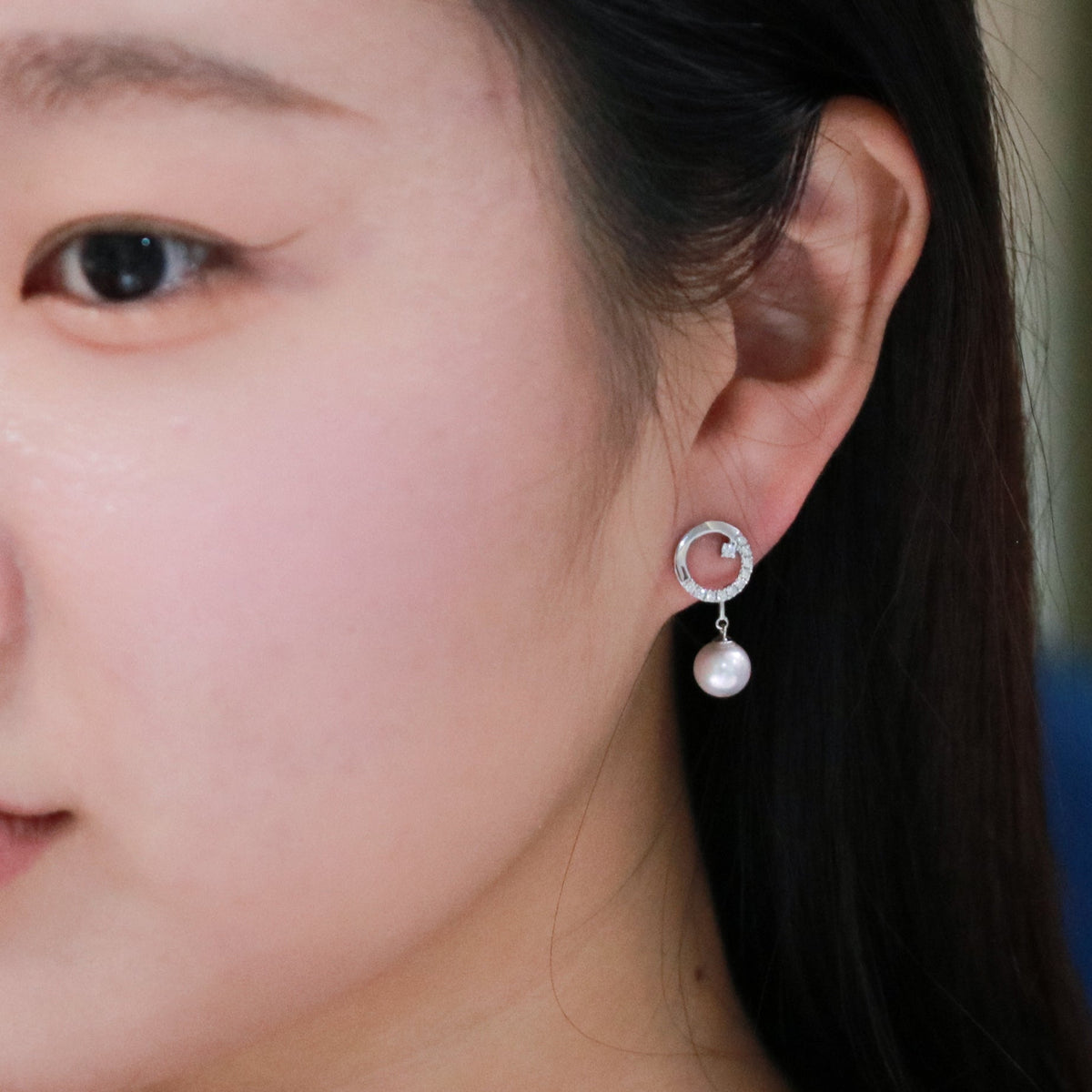 Multiwear Delicate Pearl Diamond Earrings - Benny's Gems Creations