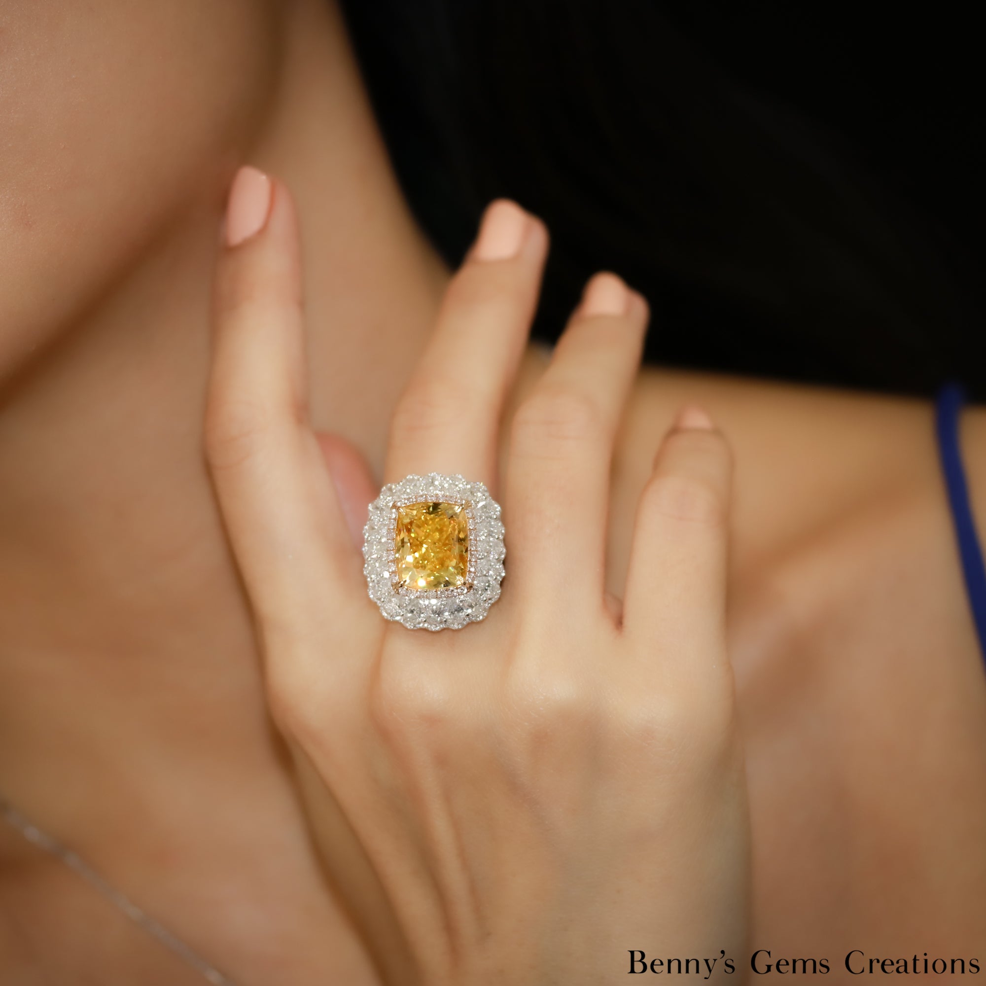 Multiwear Fancy Yellow Vivid Diamond Ring - Benny's Gems Creations