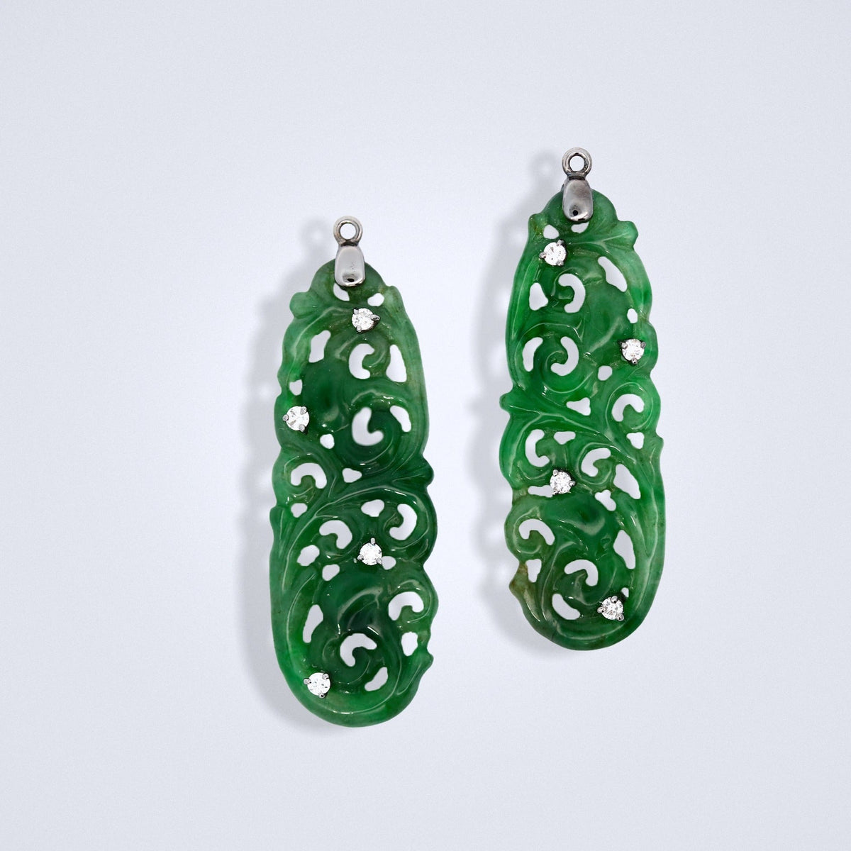 Multiwear Jadeite Diamond Earrings - Benny's Gems Creations