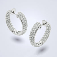 Myriad Diamond Hoop Earrings - Benny's Gems Creations