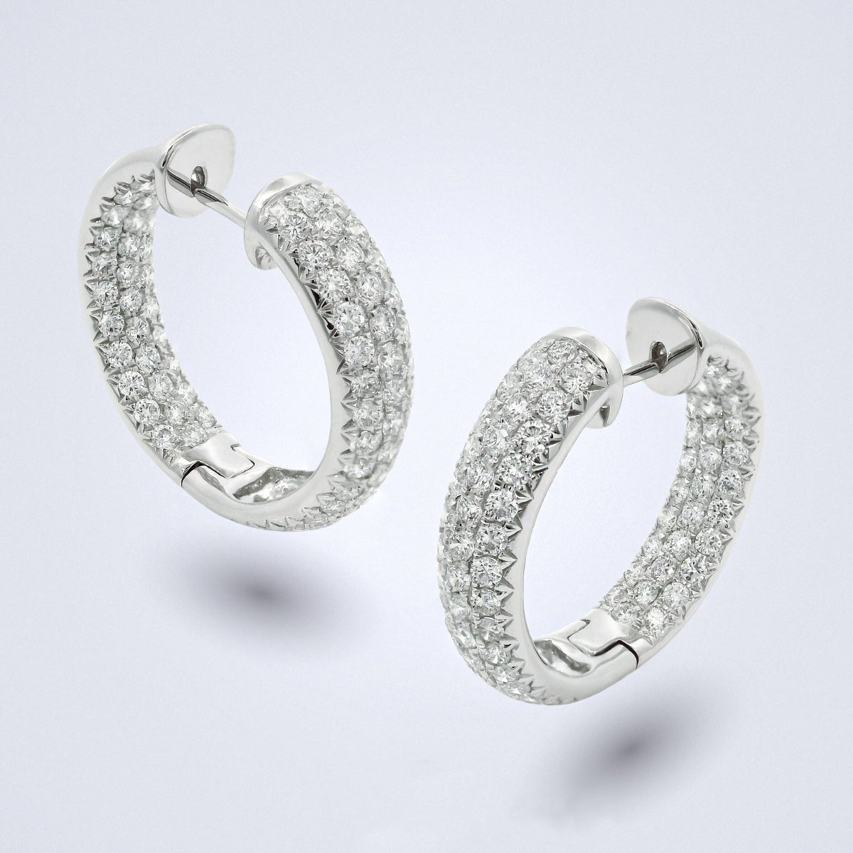 Myriad Diamond Hoop Earrings - Benny's Gems Creations