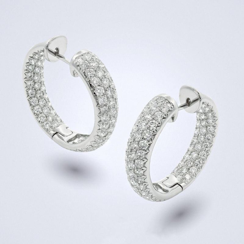 Myriad Diamond Hoop Earrings - Benny's Gems Creations