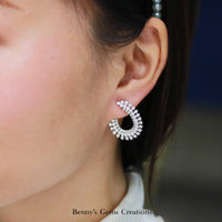 Nebula White Gold Diamond Earrings - Benny's Gems Creations