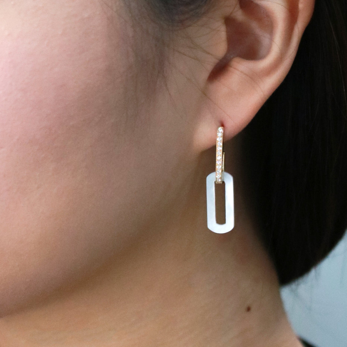 Ocean Links Rose Gold Diamond Earrings - Benny's Gems Creations