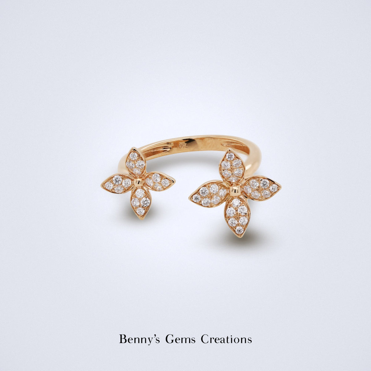 Open Clover Ring - Benny's Gems Creations