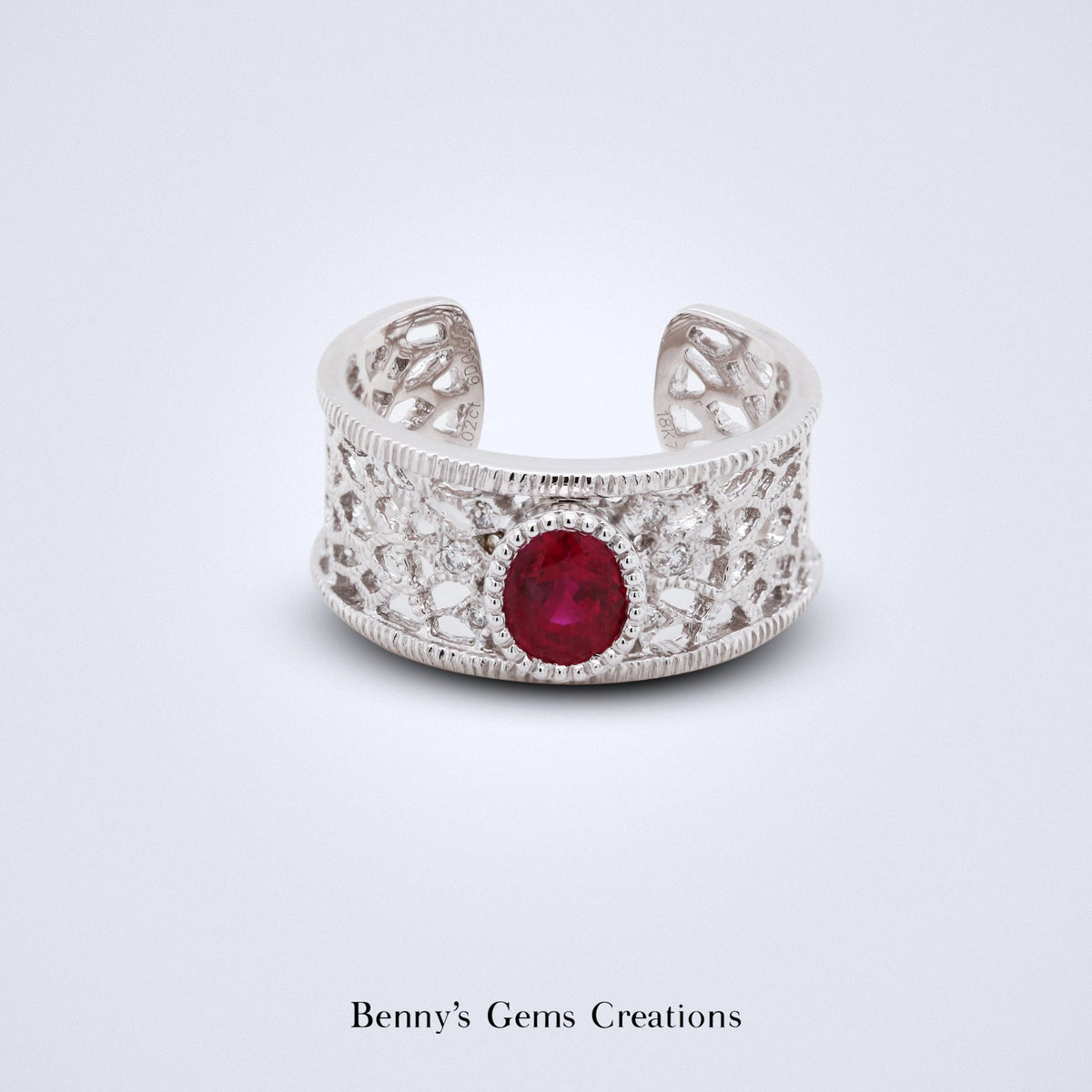 Openwork Statement Ruby Ring - Benny's Gems Creations