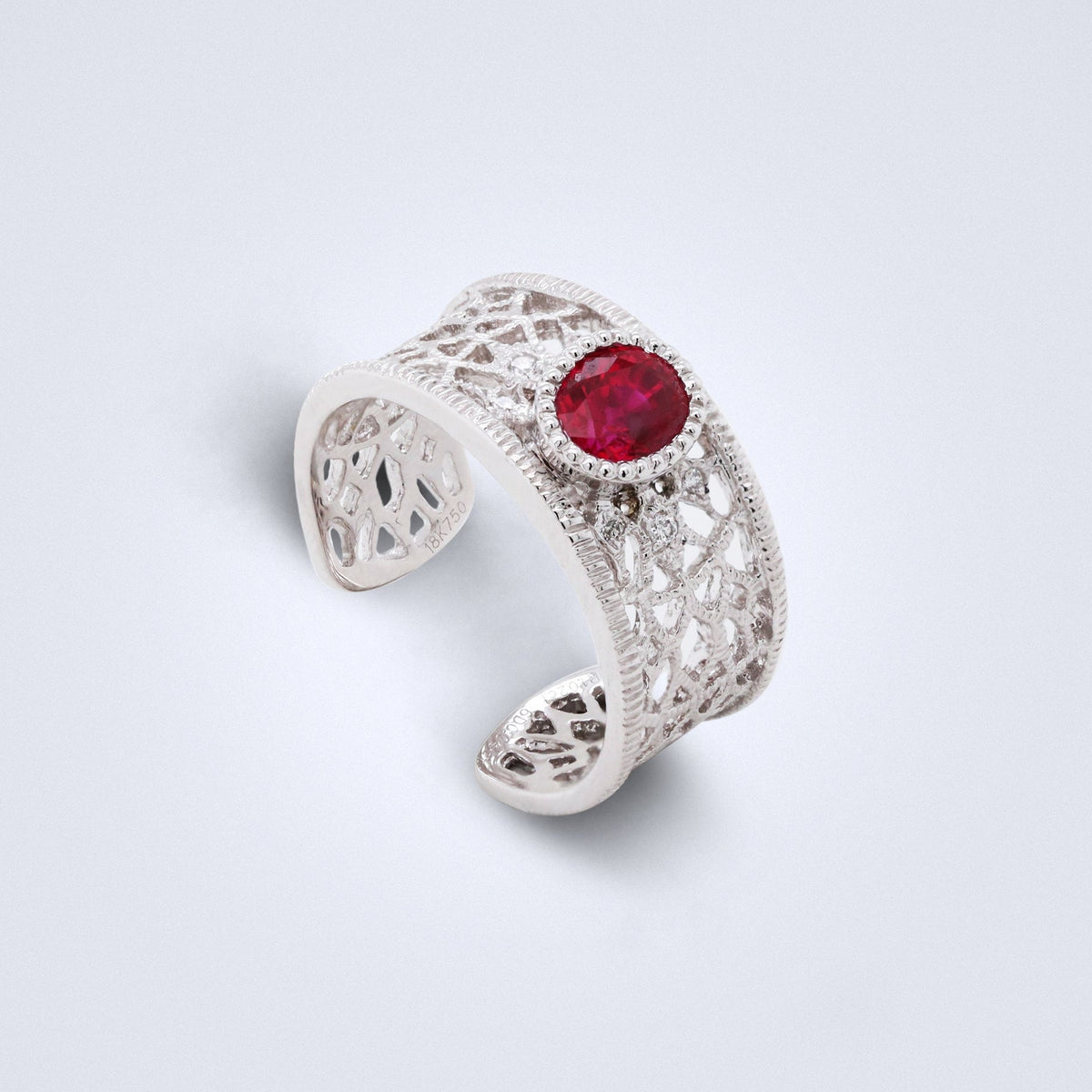 Openwork Statement Ruby Ring - Benny's Gems Creations