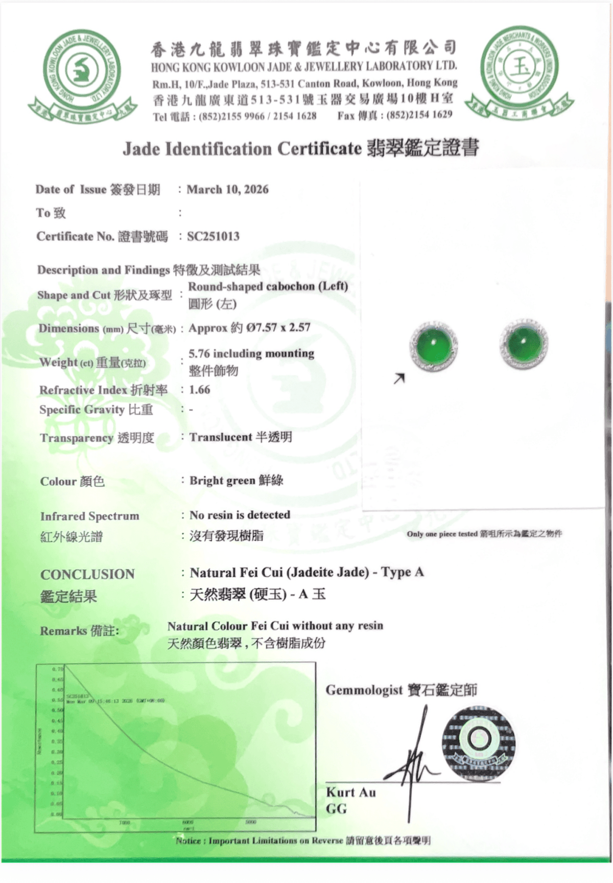 Orient Jadeite Diamond Earrings - Benny's Gems Creations