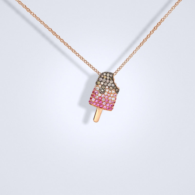 Paddlepop Sapphire Diamond Pendant - Benny's Gems Creations