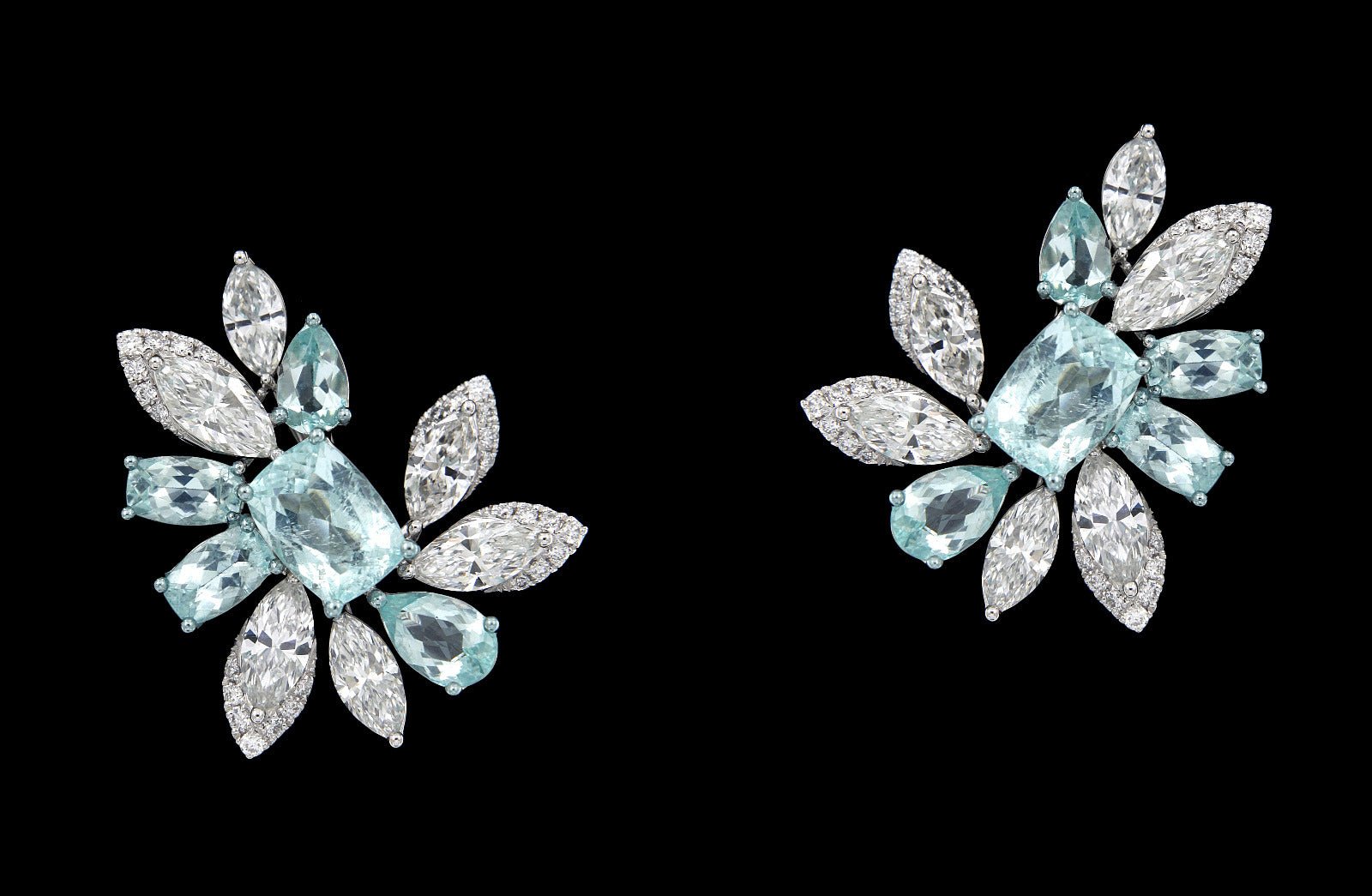 Paraiba Celestial Bloom Earrings - Benny's Gems Creations