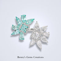 Paraiba Frost & Flame Ring - Benny's Gems Creations