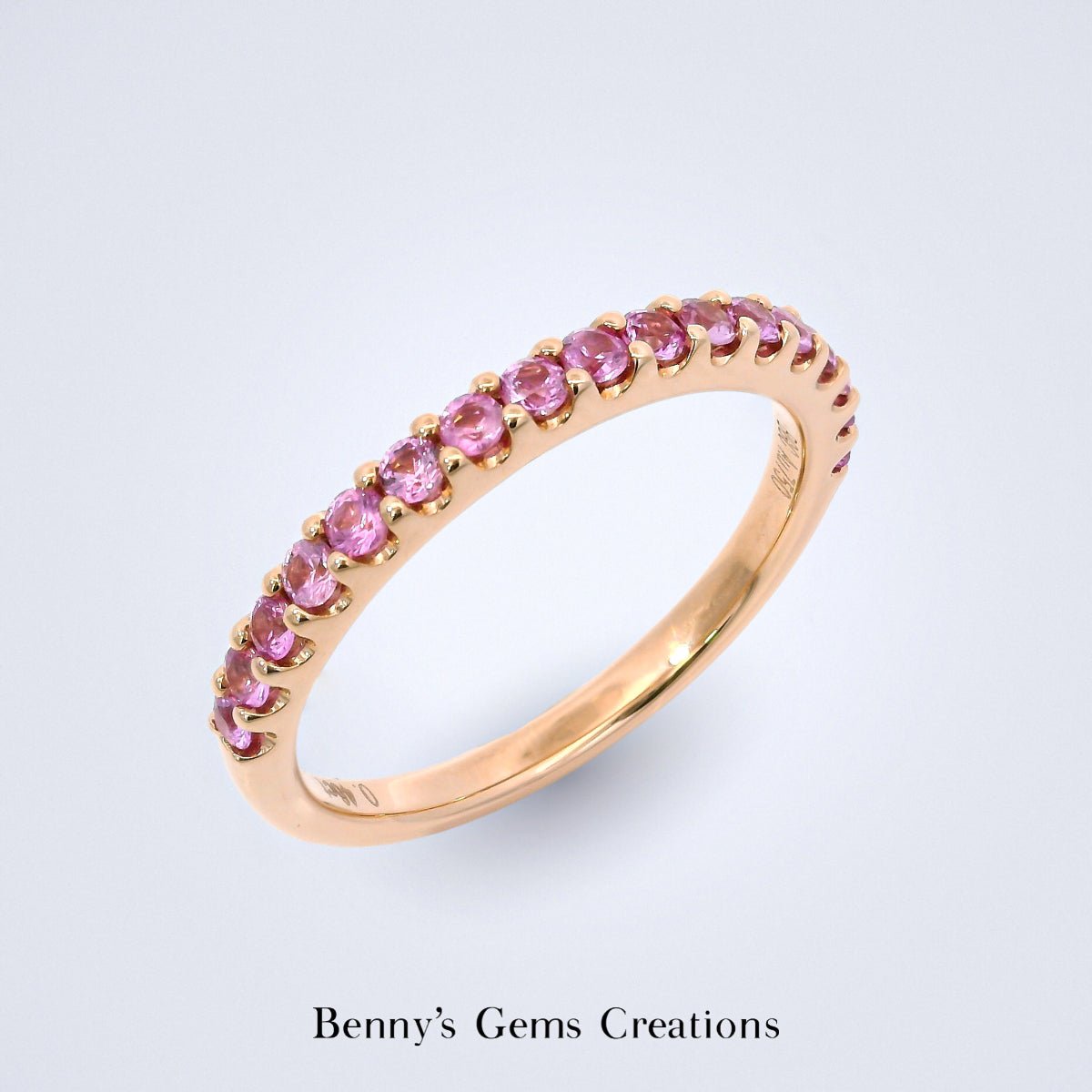 Passion Pink Sapphire Stack Ring - Benny's Gems Creations