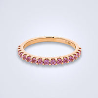 Passion Pink Sapphire Stack Ring - Benny's Gems Creations
