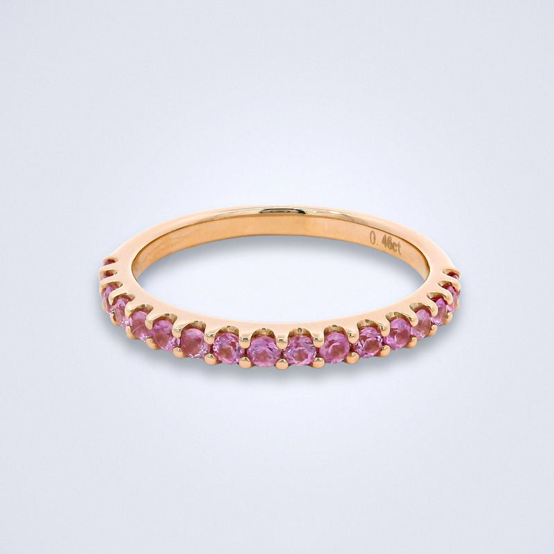 Passion Pink Sapphire Stack Ring - Benny's Gems Creations