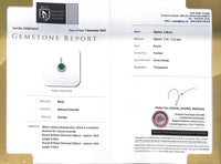 Pave Emerald White Gold Diamond Pendant - Benny's Gems Creations