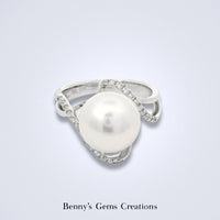Pearl Swirl Diamond Ring - Benny's Gems Creations