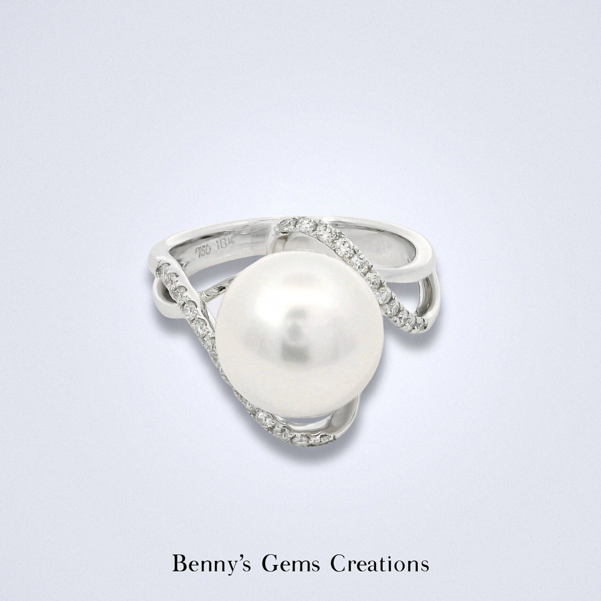 Pearl Swirl Diamond Ring - Benny's Gems Creations