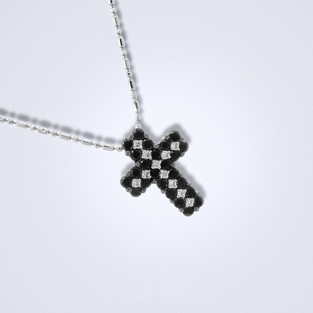 Petite Grace Black Diamond Cross Pendant - Benny's Gems Creations