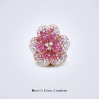 Pink Orchid Bloom Sapphire Ring - Benny's Gems Creations