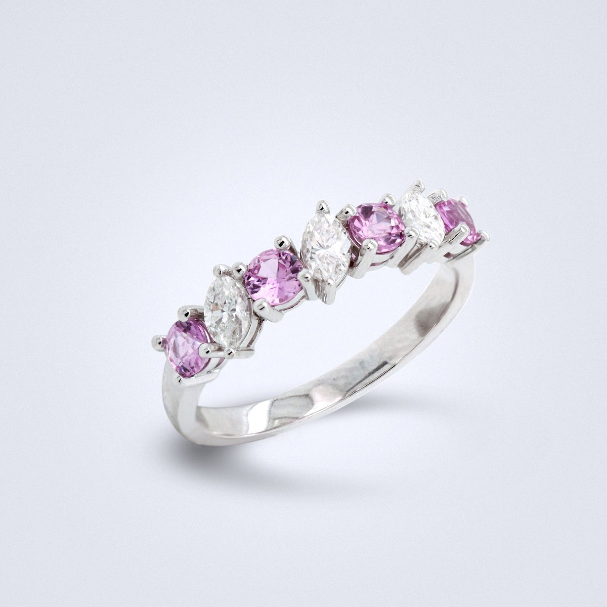Pink Sapphire Stack Ring - Benny's Gems Creations