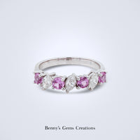 Pink Sapphire Stack Ring - Benny's Gems Creations