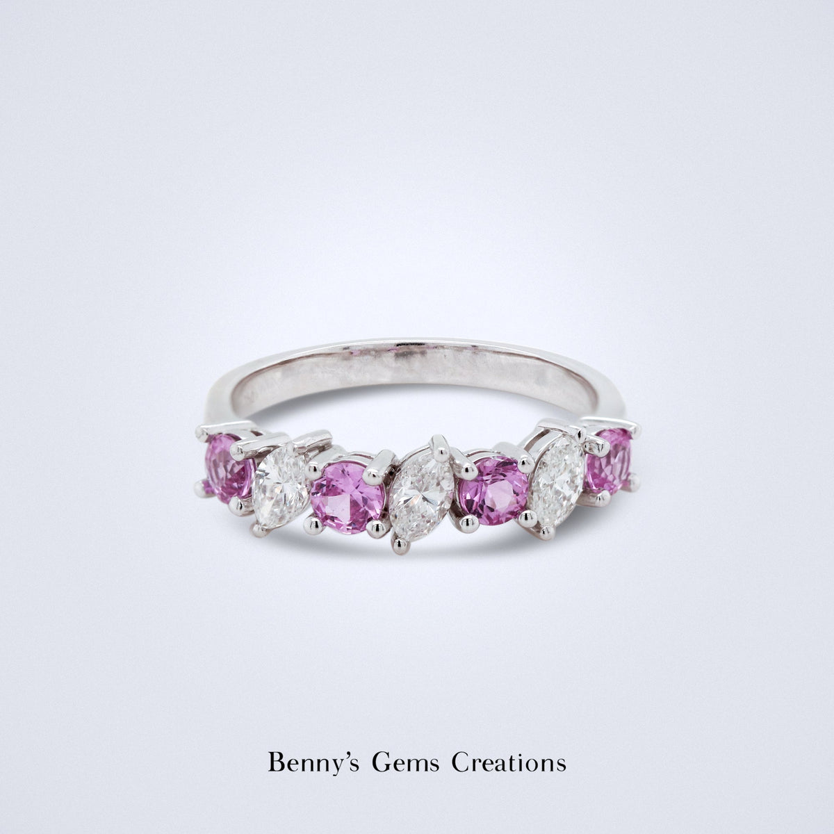 Pink Sapphire Stack Ring - Benny's Gems Creations