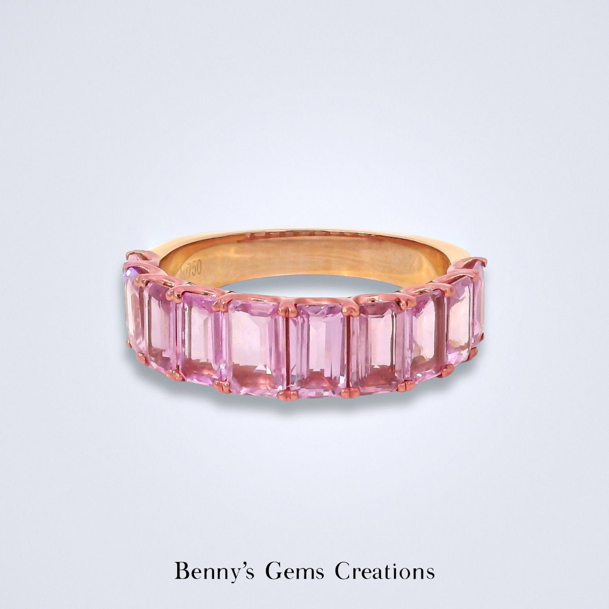Playful Pink Sapphire Stack Ring - Benny's Gems Creations